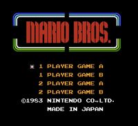 une photo d'Ã©cran de Mario Bros sur Nintendo Nes